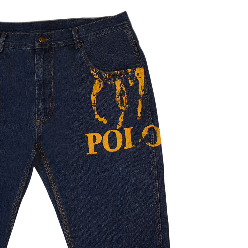 POCKET POLO DENIM